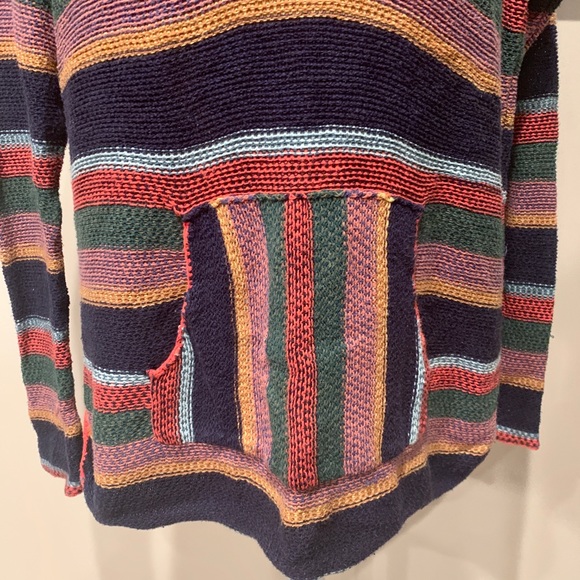 American Eagle Rainbow Striped Hooded Pullover - Picture 7 of 12
